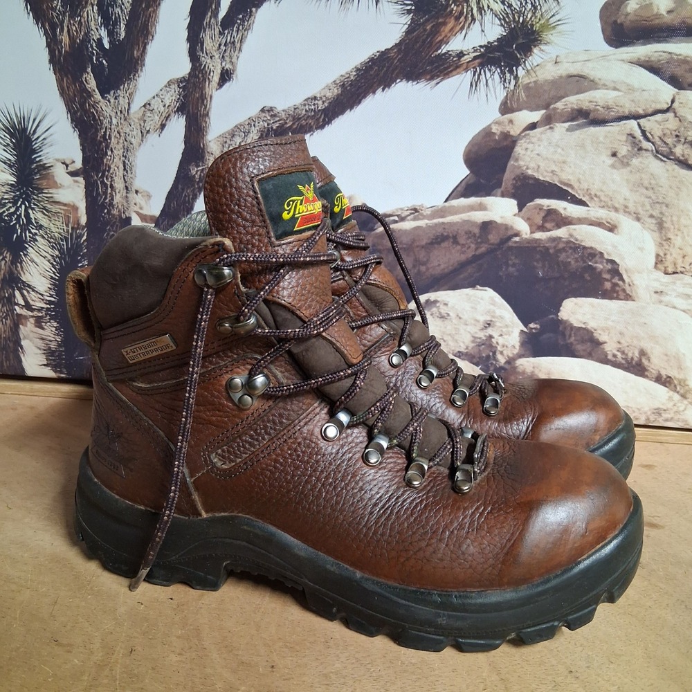 Thorogood Omni Mens Brown Waterproof Leather Hiking Work Boots Sz 7 D NICE!